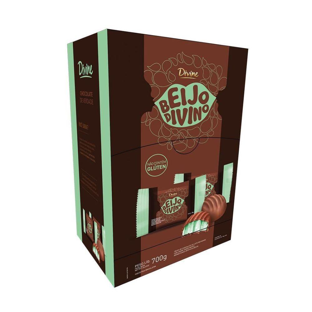 DISPLAY DE BEIJO DIVINO SABOR MENTA 700g