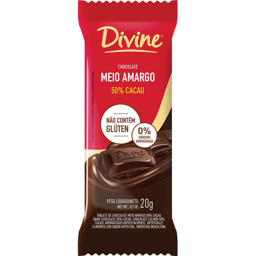 Chocolate Meio Amargo 50% Cacau 20g