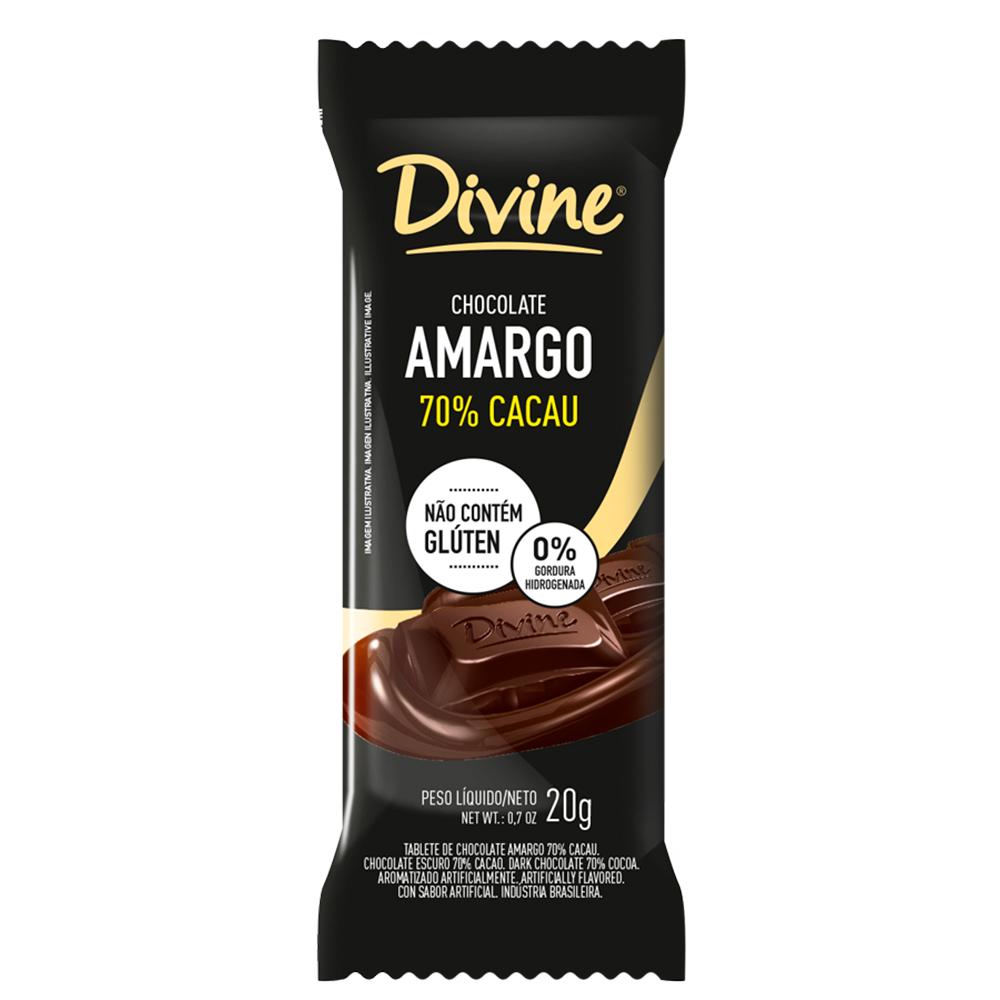 Chocolate Amargo 70% Cacau 20g