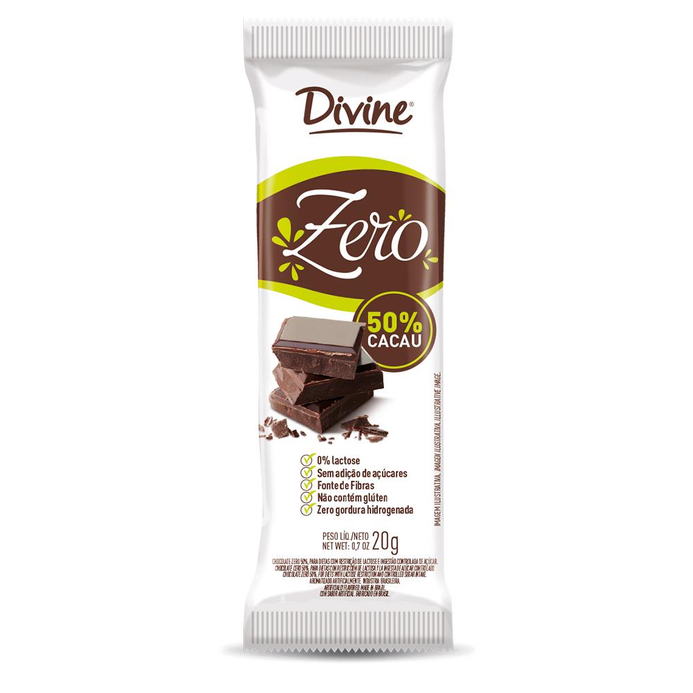 Chocolate Meio Amargo 50% Cacau Zero 20g