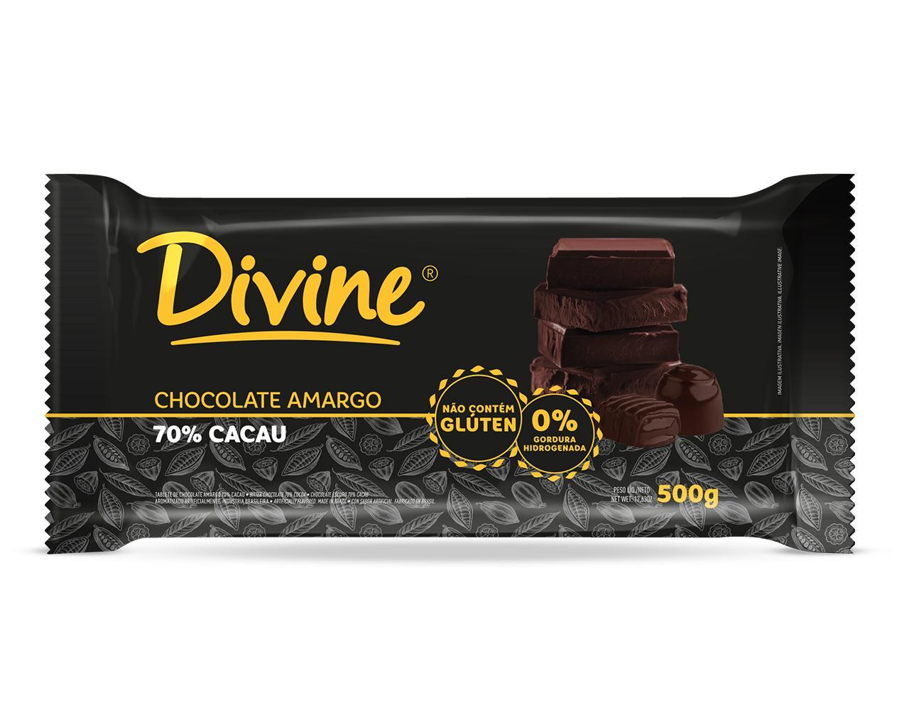 BARRA EMBALADA CHOC AMARGO 70% CACAU 500g