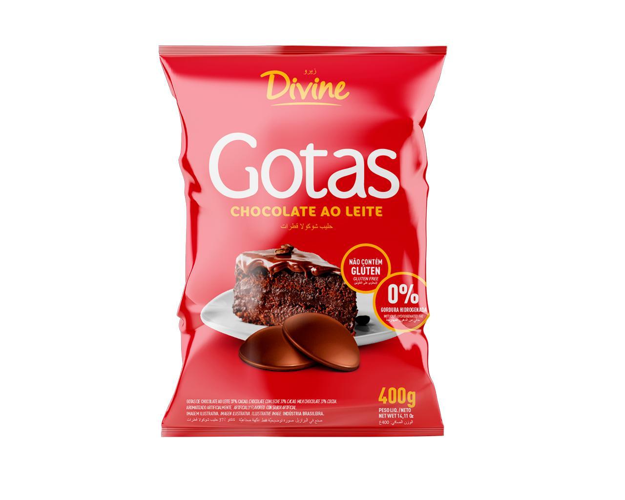 PACOTE GOTAS 4g CHOC AO LEITE 37% CACAU 400g