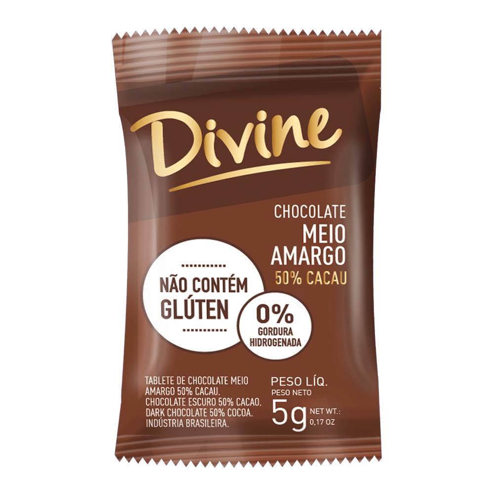 Chocolate Meio Amargo 50% Cacau 5g