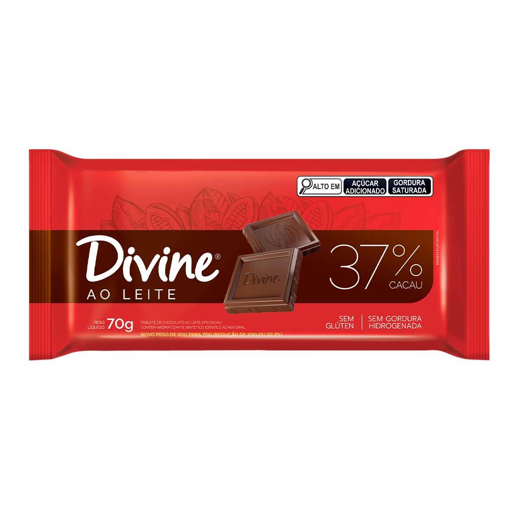 BARRA CHOC AO LEITE 37% CACAU 70G