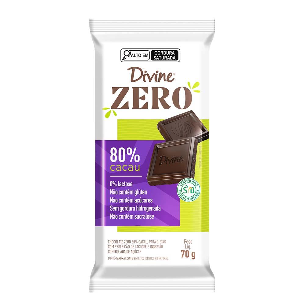BARRA CHOC ZERO AMARGO 80% CACAU 70G
