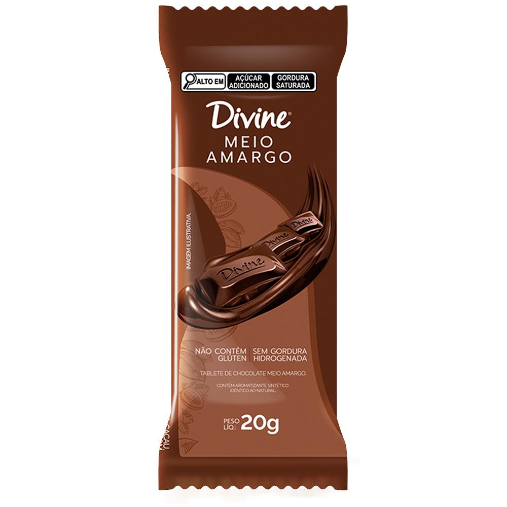 BARRINHA CHOC MEIO AMARGO MAIS CREMOSO 20G