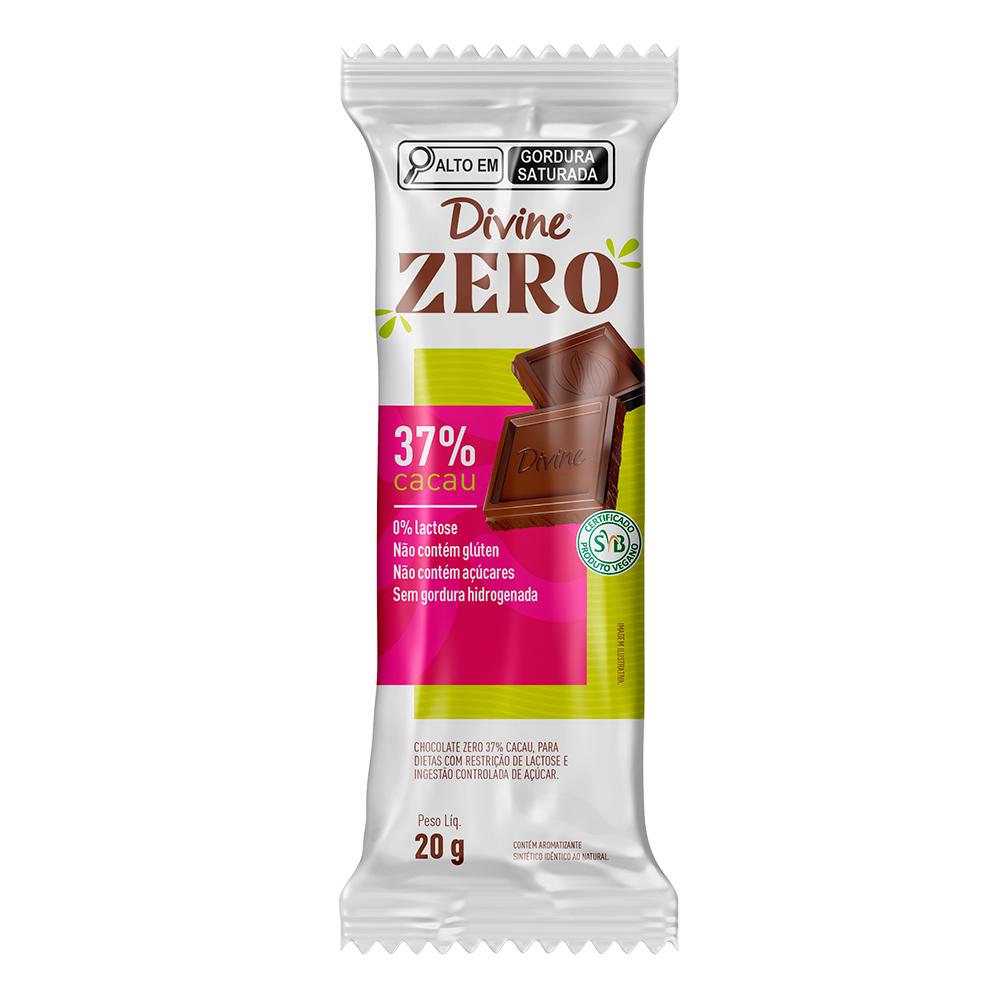 BARRINHA CHOC ZERO 37% CACAU 20G