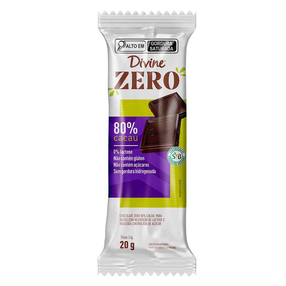 BARRINHA CHOC ZERO 80% CACAU 20G
