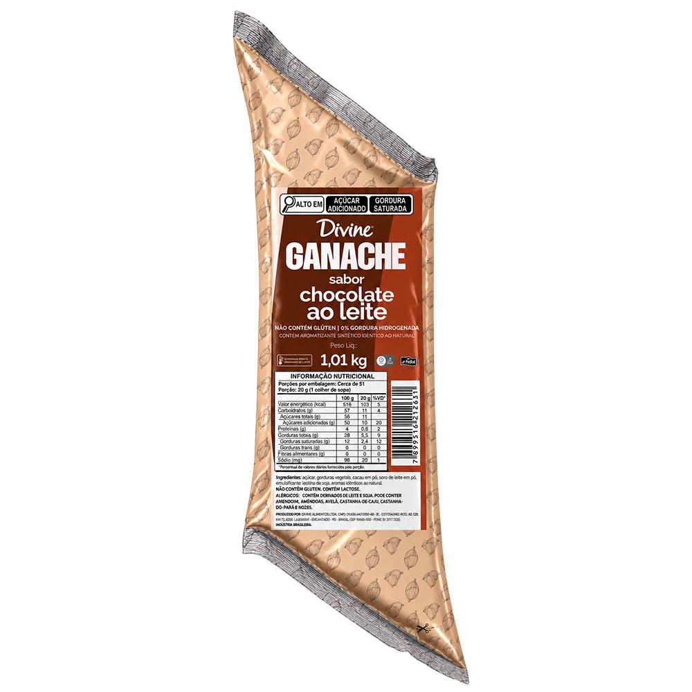 BISNAGA GANACHE AO LEITE 1,01KG 