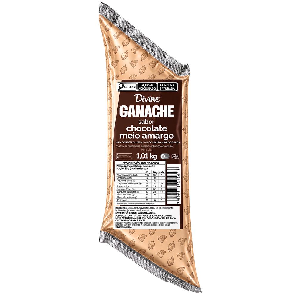 BISNAGA GANACHE MEIO AMARGO 1,01KG