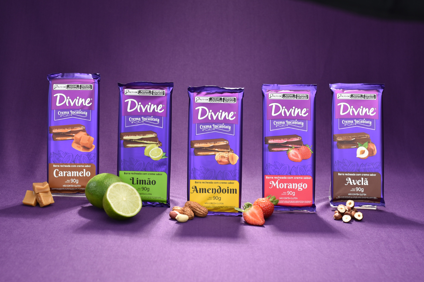 Barras recheadas da Divine: deixe-se encantar pela combinação perfeita