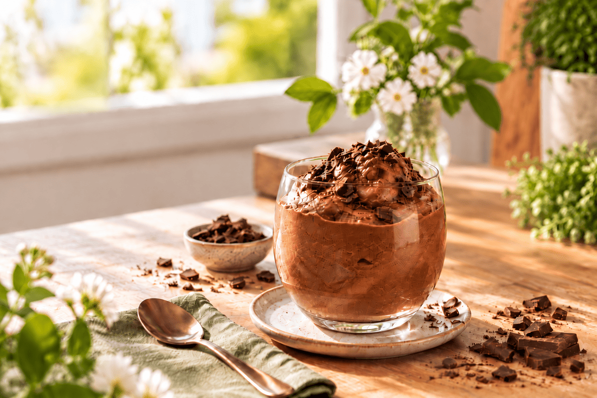 Mousse de chocolate sem açúcar: a sobremesa leve que combina com a primavera